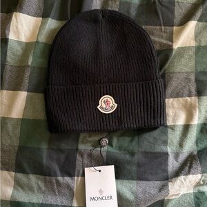 Moncler Charcoal Knit Beanie